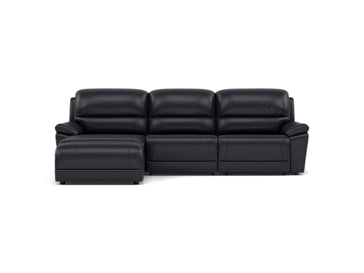 Laredo IV 3-Pc. Leather Power Headrest Reclining Chaise Sofa